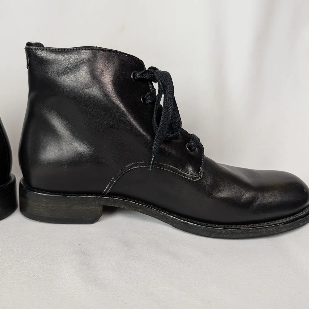 John Varvatos Leather Lace Up Ankle Boots